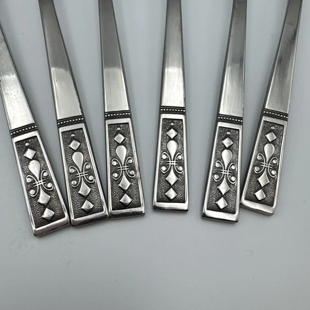 MCM Set 6 Salad Forks Interpur Cortina Stainless Made in Japan